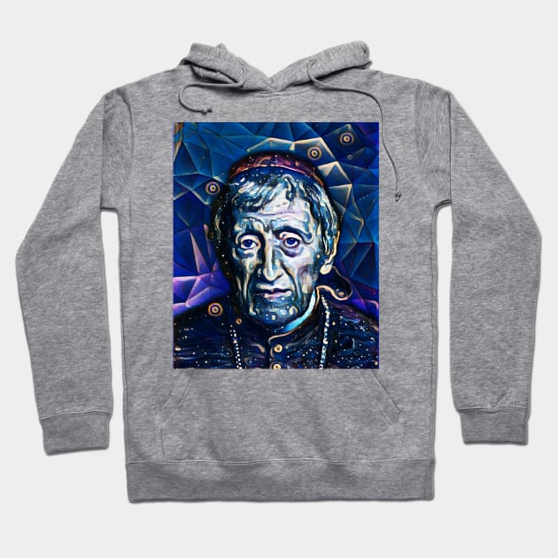 John Henry Newman Dark night Portrait | John Henry Newman Artwork 5 Hoodie by JustLit